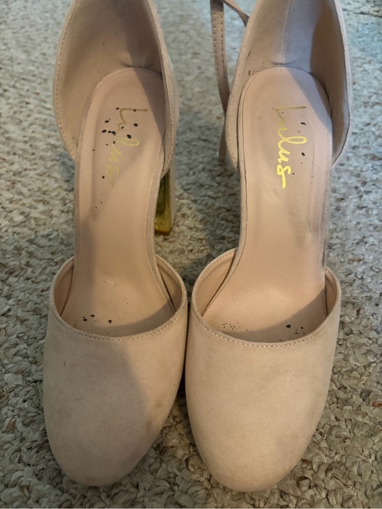 Lulus Shoes - Lulu’s Nude Ankle Strap Closed Round Toe Sandal Heels